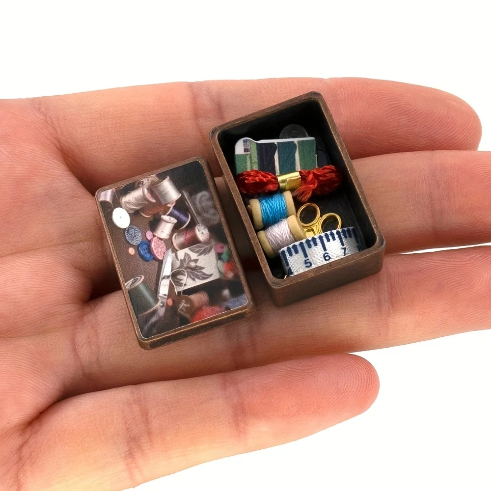 Caja de costura miniatura - Juguete educativo para niños - imagen 3
