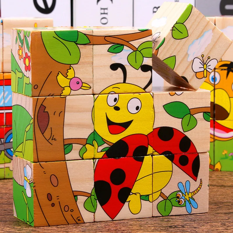 Bloques rompecabezas de madera para bebé – Juguete educativo 6 en 1 - imagen 5