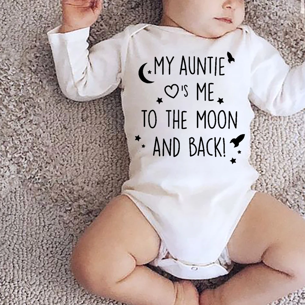 Body para bebé My Tuntie Take Me To The Moon y Back manga larga - imagen 4