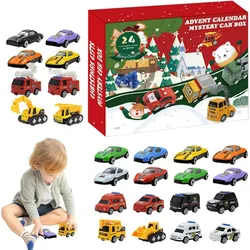 Juego de coches tirón hacia atrás con calendario de Adviento