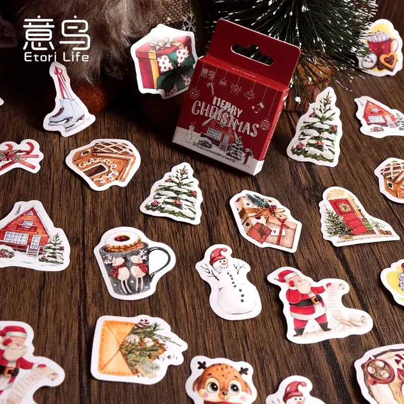 Pegatinas Navideñas Retro para niños - Kit adhesivo - imagen 4