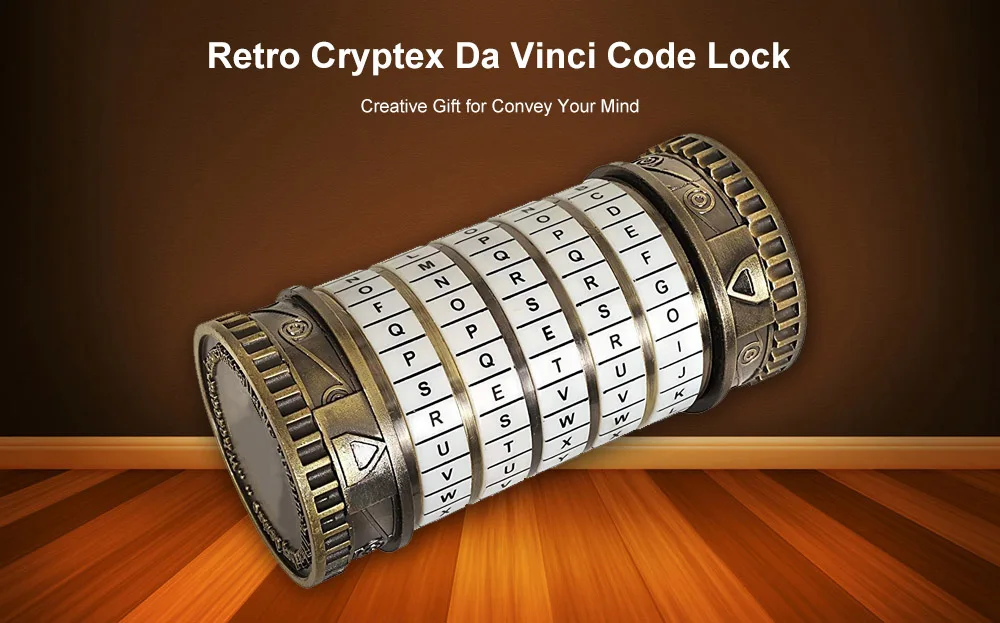 Cerradura Cryptex con anillos de letras