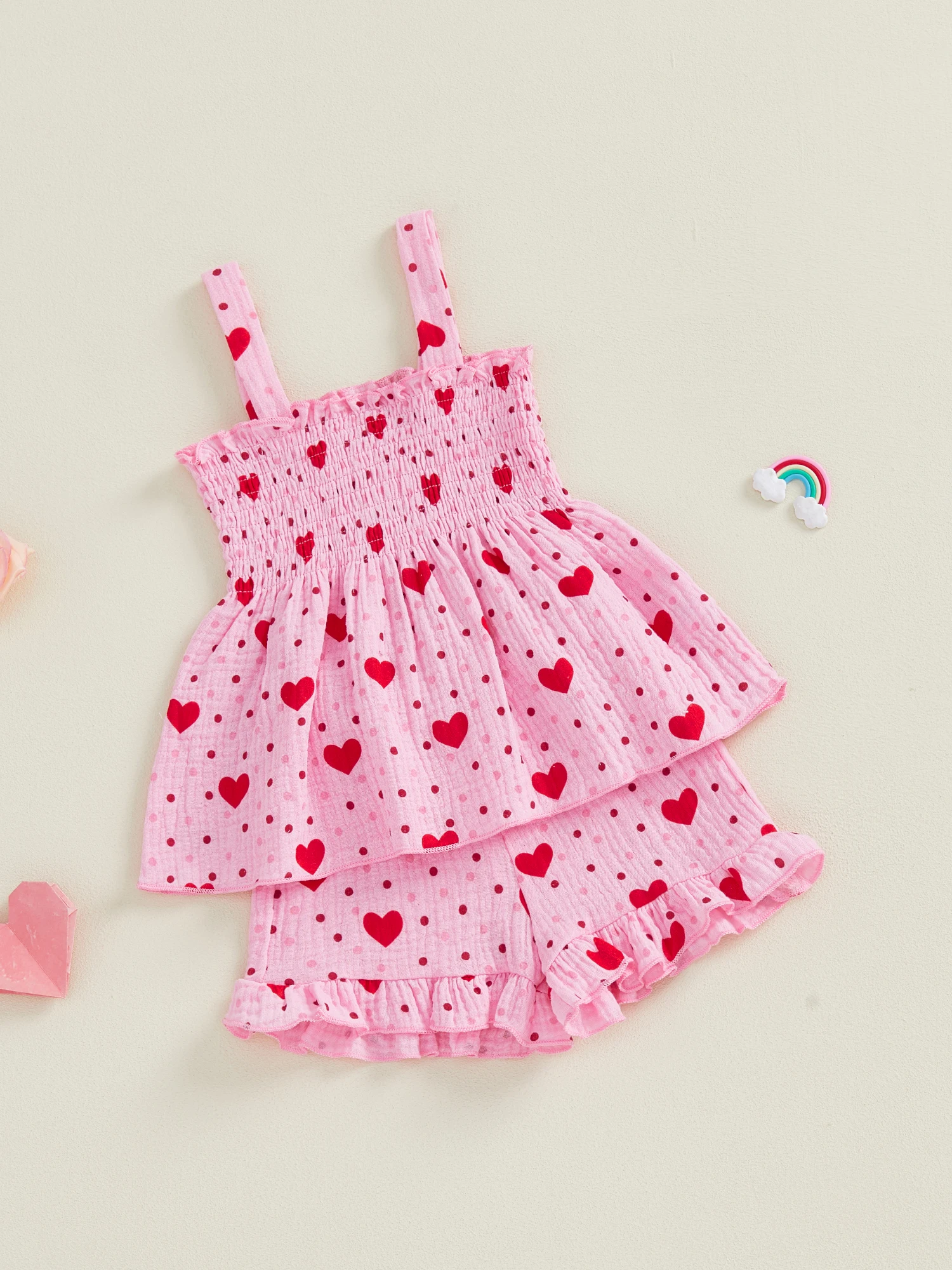 Conjunto en rosa con look coordinado para bebé niña