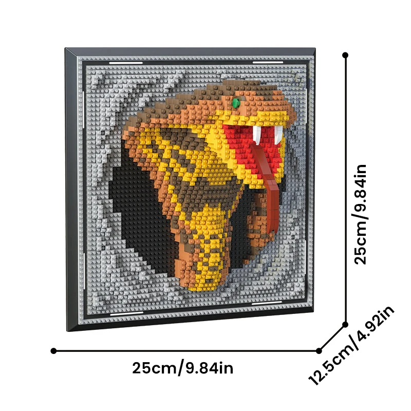 Bloques de construcción 3D de serpiente para decorar la pared - imagen 5