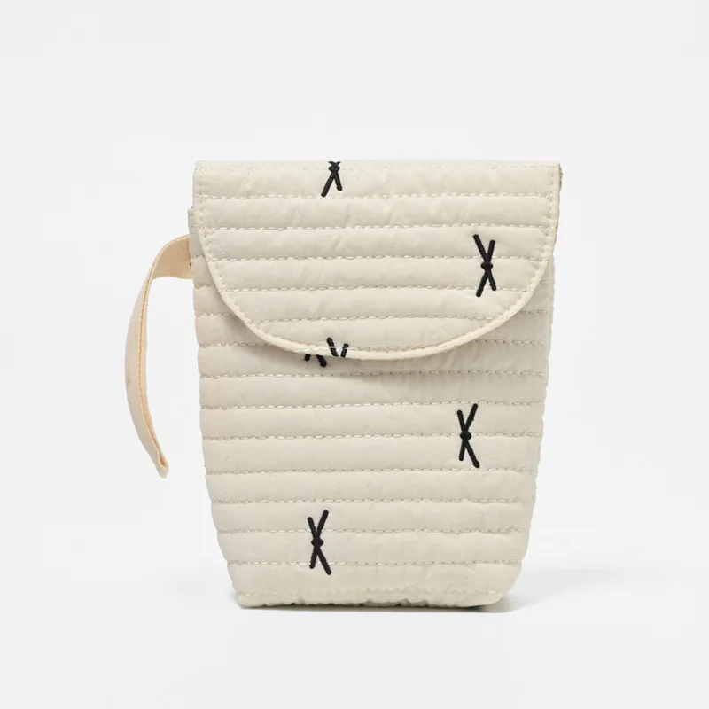 Bolsa de pañales bordada de algodón para cochecito - imagen 2