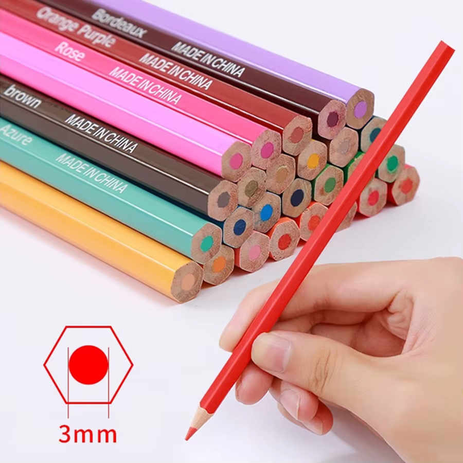 Juego lápices de colores estuche lona para colorear manualidades - imagen 4