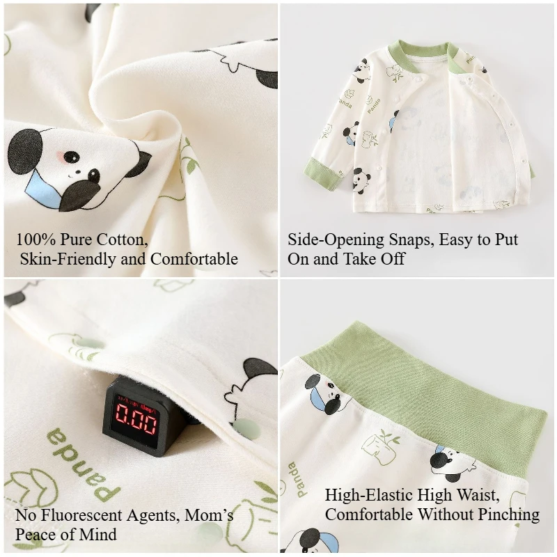 Conjunto dos piezas algodón bebé - Cálido para otoño e invierno - imagen 4