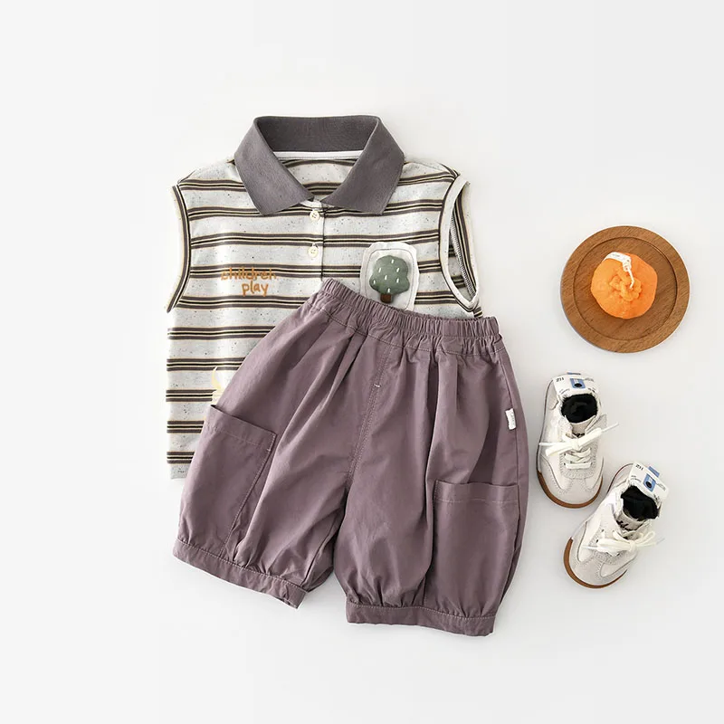 MILANCEL conjunto de verano con camiseta holgada y pantalón corto - imagen 2