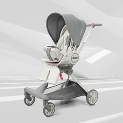 Coche plegable reversible desde recién nacido – Cochecito alto para bebé