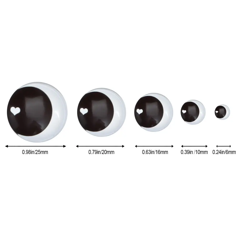 Pack de 50 ojos de muñeca en diferentes tamaños