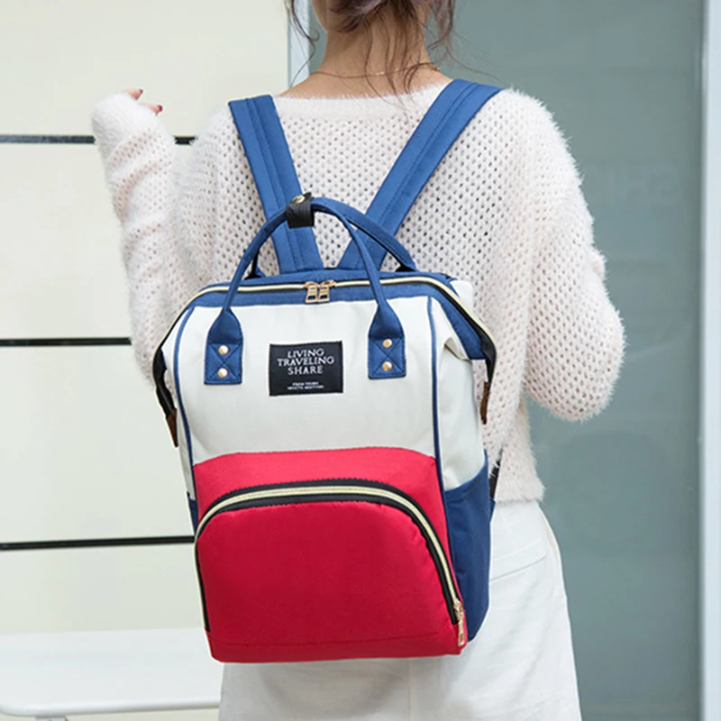 Bolsa maternal de lona con aislamiento térmico para biberones - imagen 4