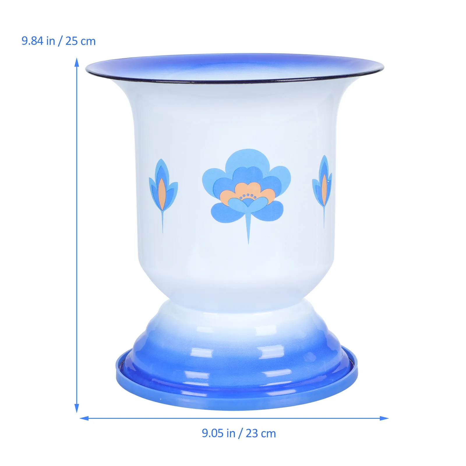 Orinal portátil retro de esmalte, fácil para limpiar, práctico - imagen 4