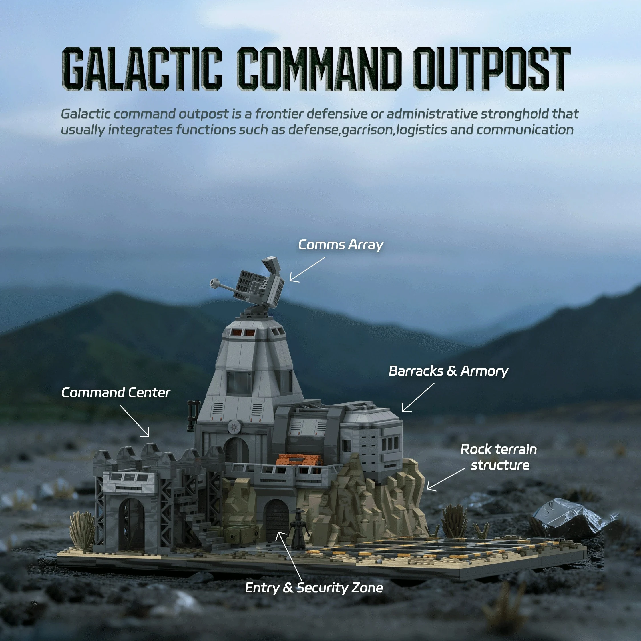 Bloques de construcción base espacial militar para niños - imagen 4