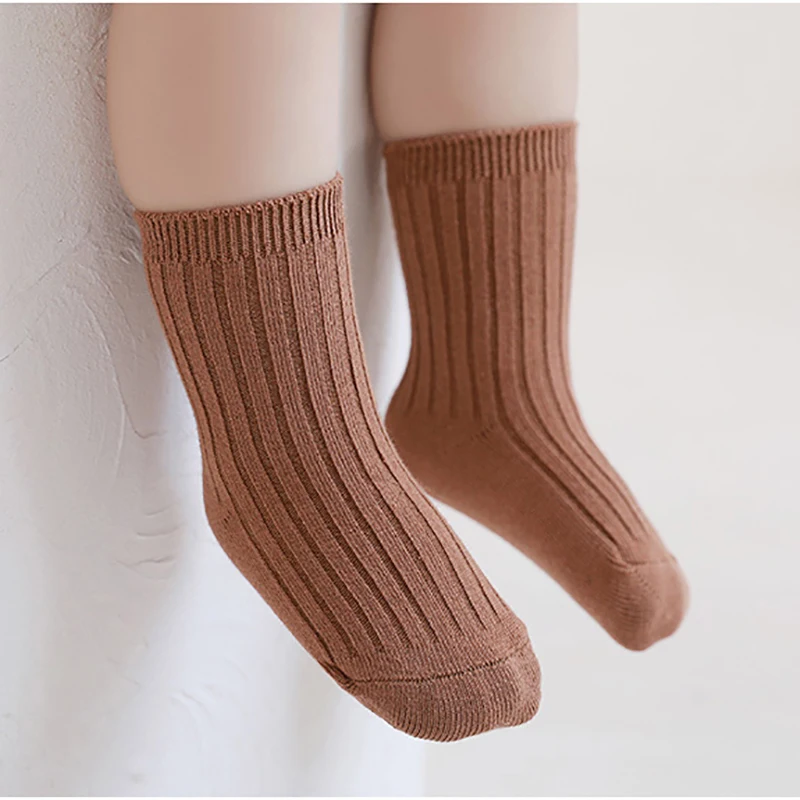 Calcetines tubo medio Milangel niño y niña – colores sólidos otoño - imagen 5