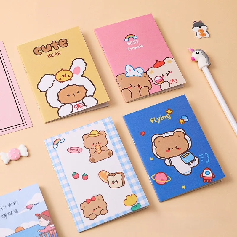 Variedad de colores y diseños del cuaderno infantil