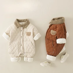Pijama de una pieza de algodón cálido para bebé en otoño/invierno