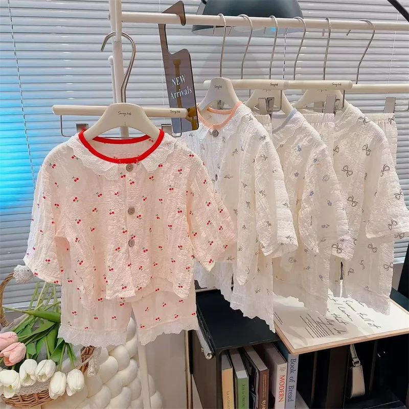 Conjunto de primavera para niñas pijama fino traje de verano - imagen 3