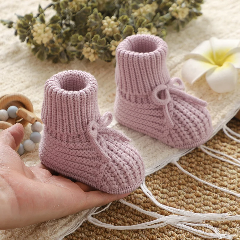 Primeros caminantes antideslizantes de punto para bebés – Cálidos y acogedores - imagen 3