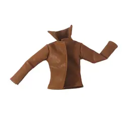 Chaqueta de cuero PU para muñecas BJD, estilo motero