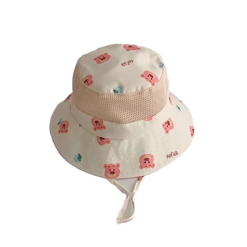 Gorro de pescador de sol con ala ancha para bebés y niños