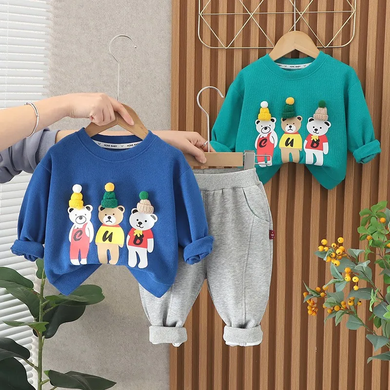 Conjunto bebé chándal con dibujos animados primavera otoño - imagen 5