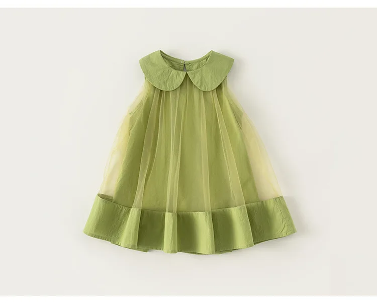 Vestido de princesa azul de malla para cumpleaños en verano