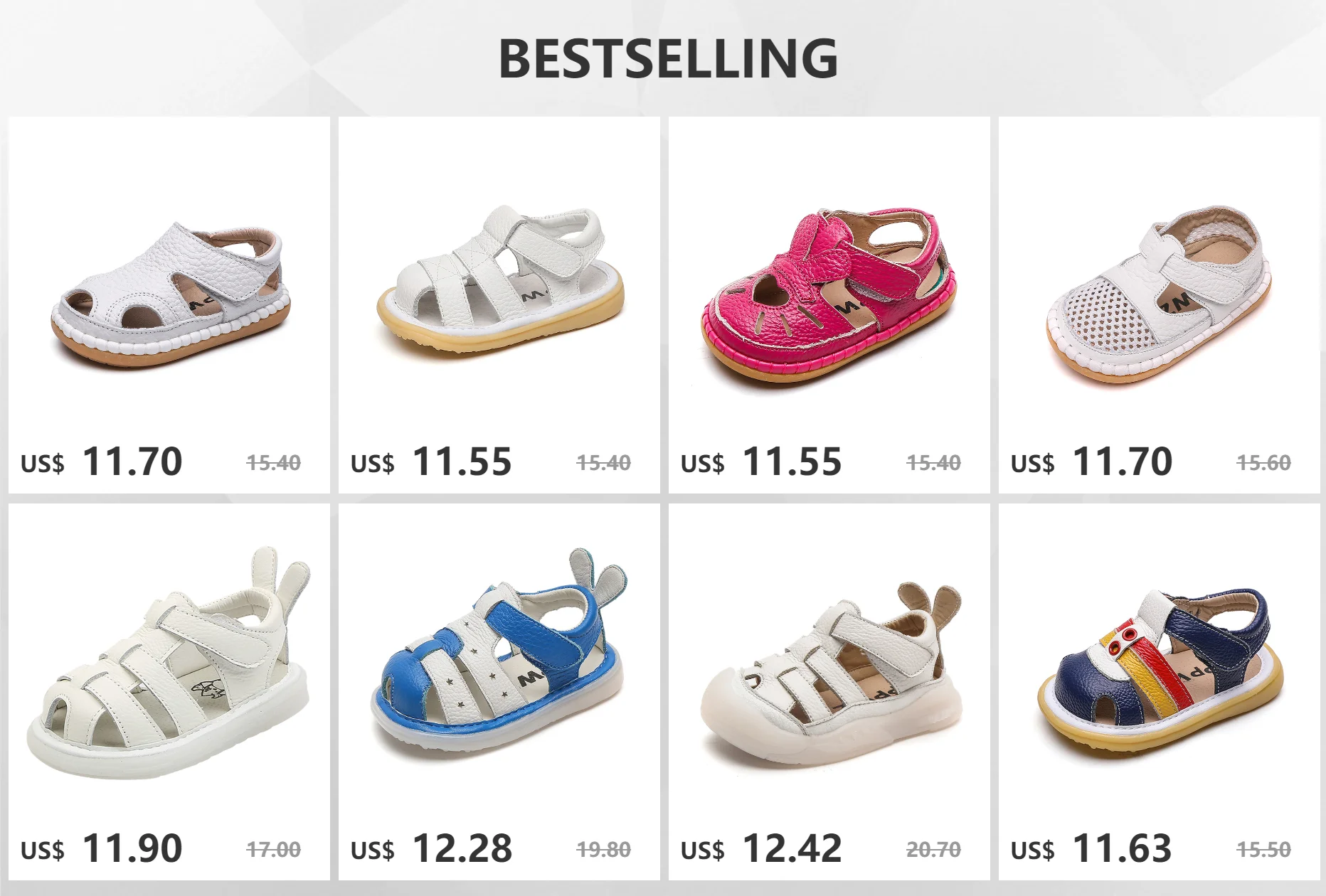 Sandalias de cuero para niños pequeños protectoras