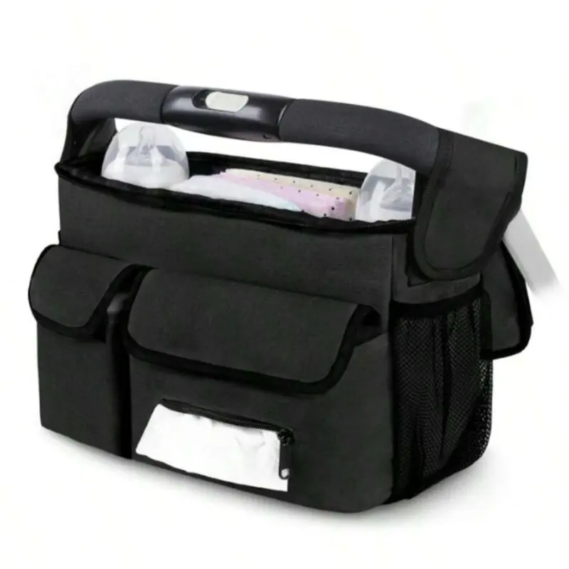 Bolsa para cochecito impermeable de gran capacidad, bolso mamá