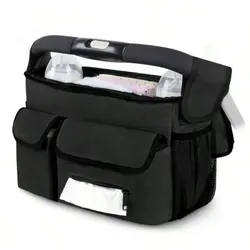 Bolsa para cochecito impermeable de gran capacidad, bolso mamá