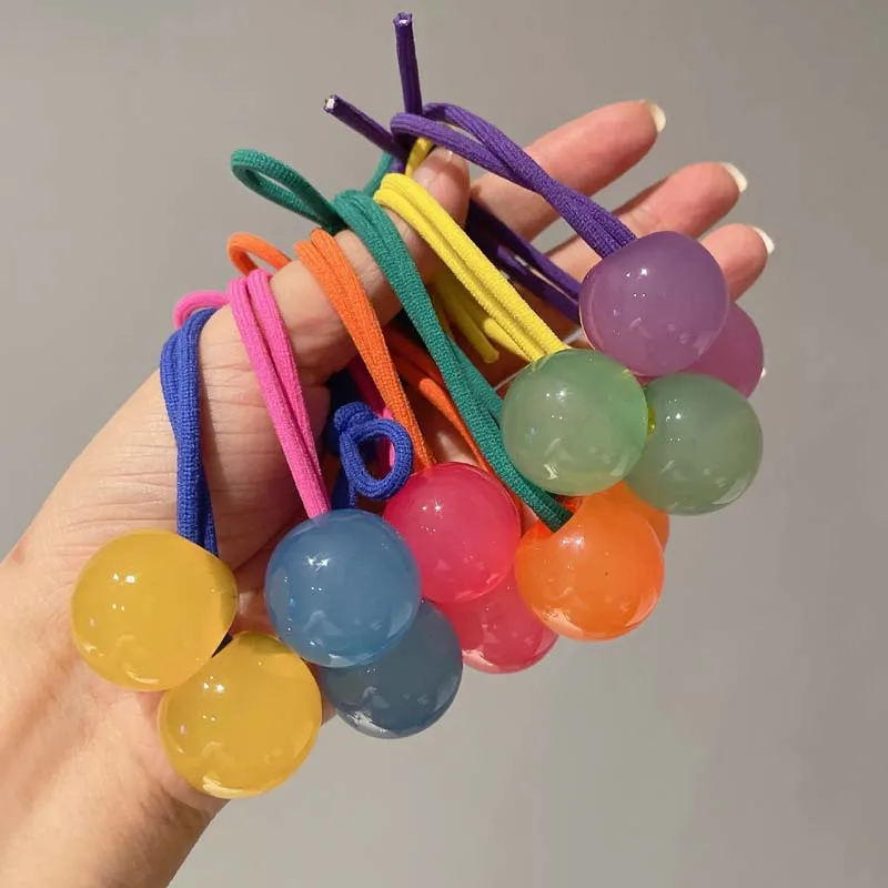 Lazos y bandas elásticas para el pelo con bolas dulces - imagen 2