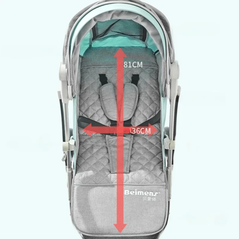 Cochecito de gemelos reclinable y plegable – Fácil de transportar - imagen 4