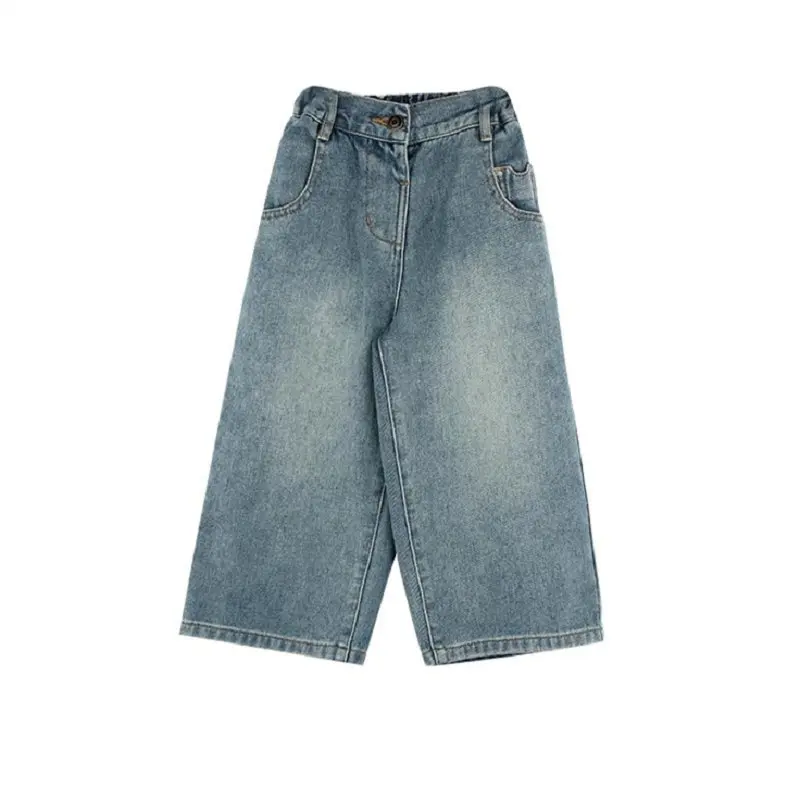 Pantalones vaqueros holgados para niña con cintura elástica - imagen 2