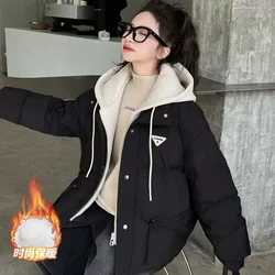 Chaqueta de invierno para niñas con capucha cálida de algodón