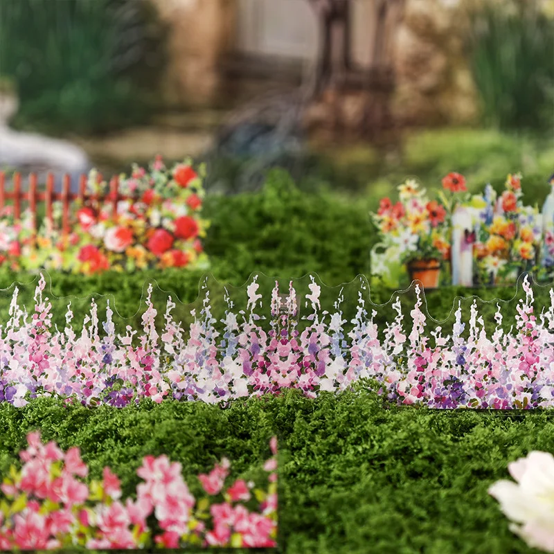 Pegatinas largas florales para manualidades y álbum de recortes - imagen 2