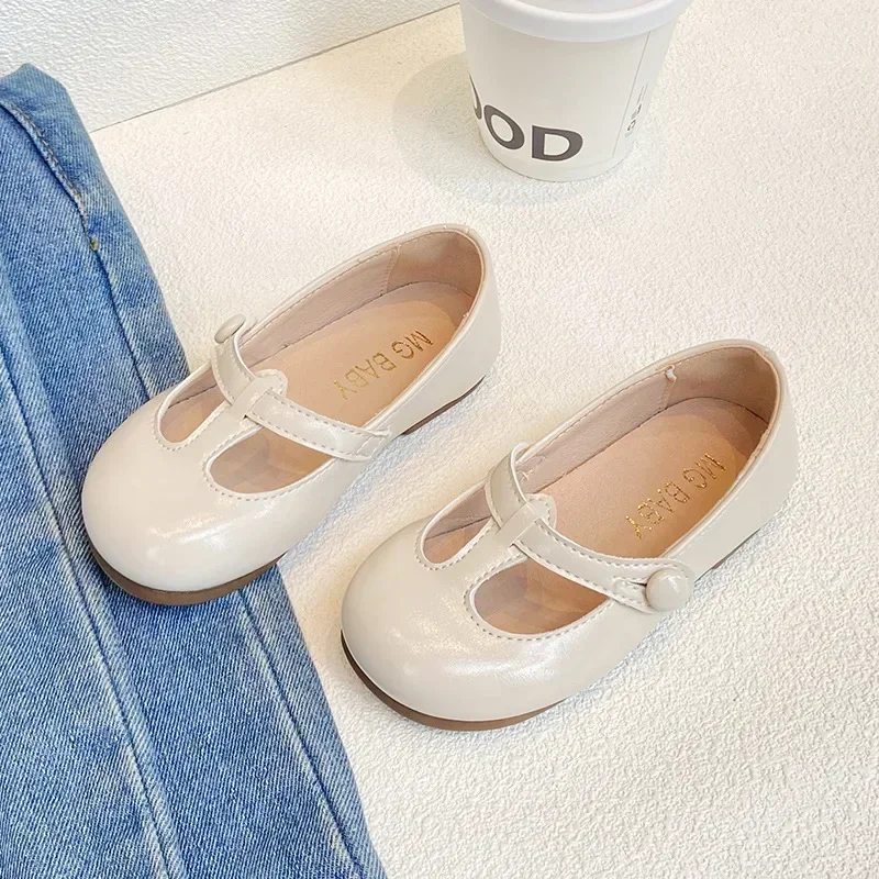 Zapatos de cuero infantiles informales con cordones - imagen 5