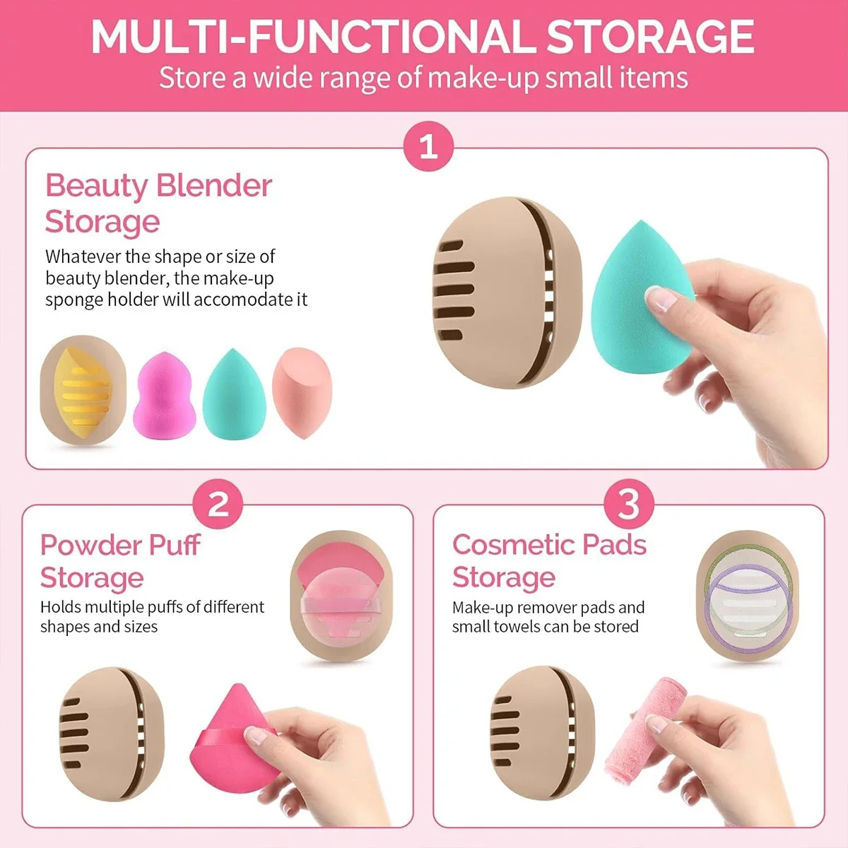 Caja de silicona para esponjas de maquillaje reutilizable - imagen 5