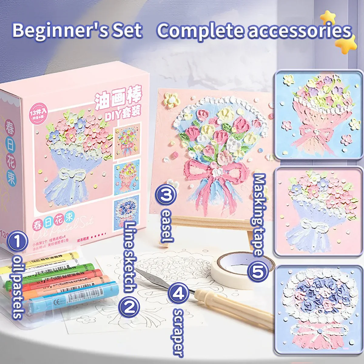 Kit de arte escolar para niños – Crayones supersuaves y pintura lavable - imagen 4