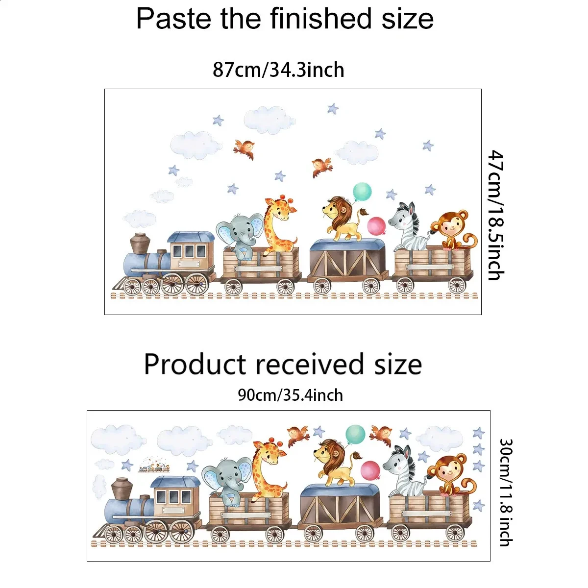 Adhesivos de pared infantiles desmontables con animales de la selva - imagen 3