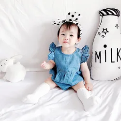 Mono de bebé niña con volantes y algodón para primavera verano