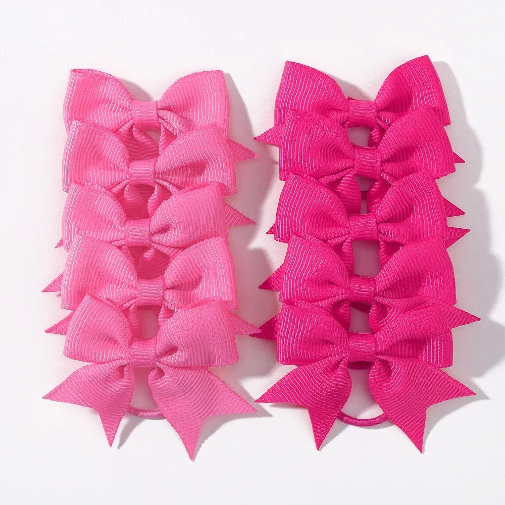 Lazos de cinta grosgrain elásticos para el pelo de niña - imagen 3