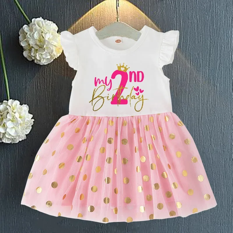 Vestido princesa para niña – Manga voladora para fiestas de cumpleaños - imagen 5