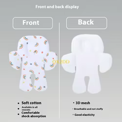 QX2D Asiento de coche infantil acolchado con patrón bicolor seguro