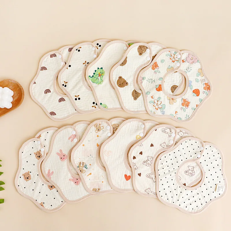 Baberos impermeables de gasa algodón para bebé absorbentes - imagen 2