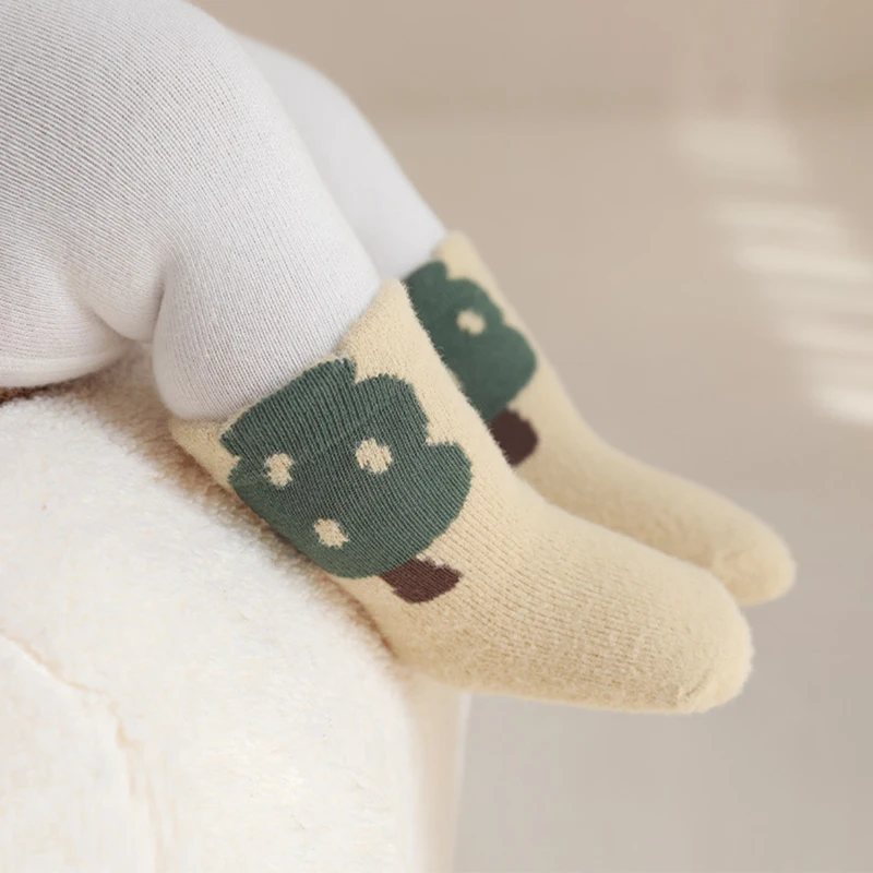 Calcetines de terciopelo suave para bebé - Invierno