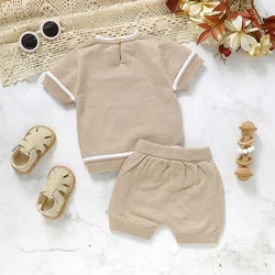 Conjunto algodón para bebé: camiseta manga corta + pantalón corto