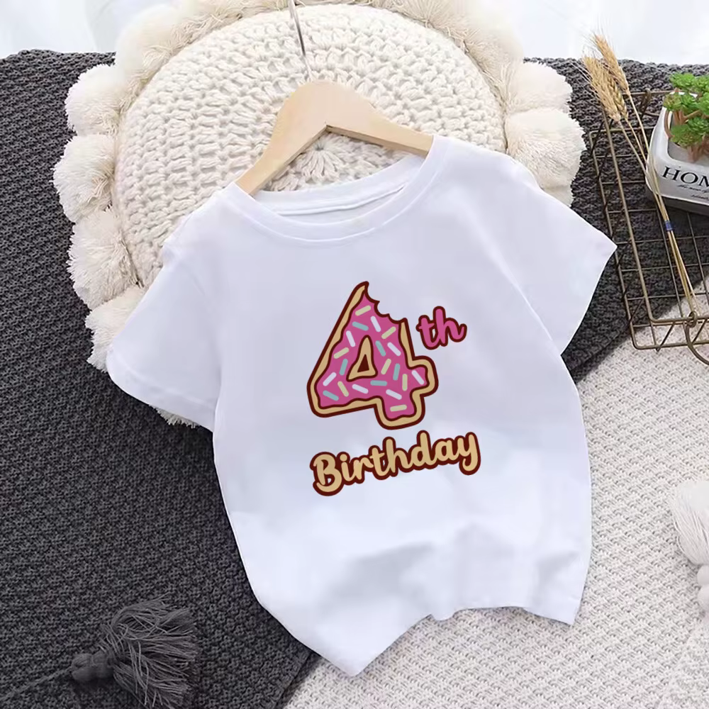 Camiseta cumpleaños niño con donut – Top festivo para niños - imagen 4