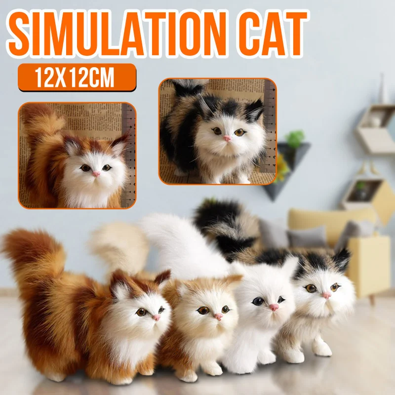 Gato de peluche suave – Animal realista para niños