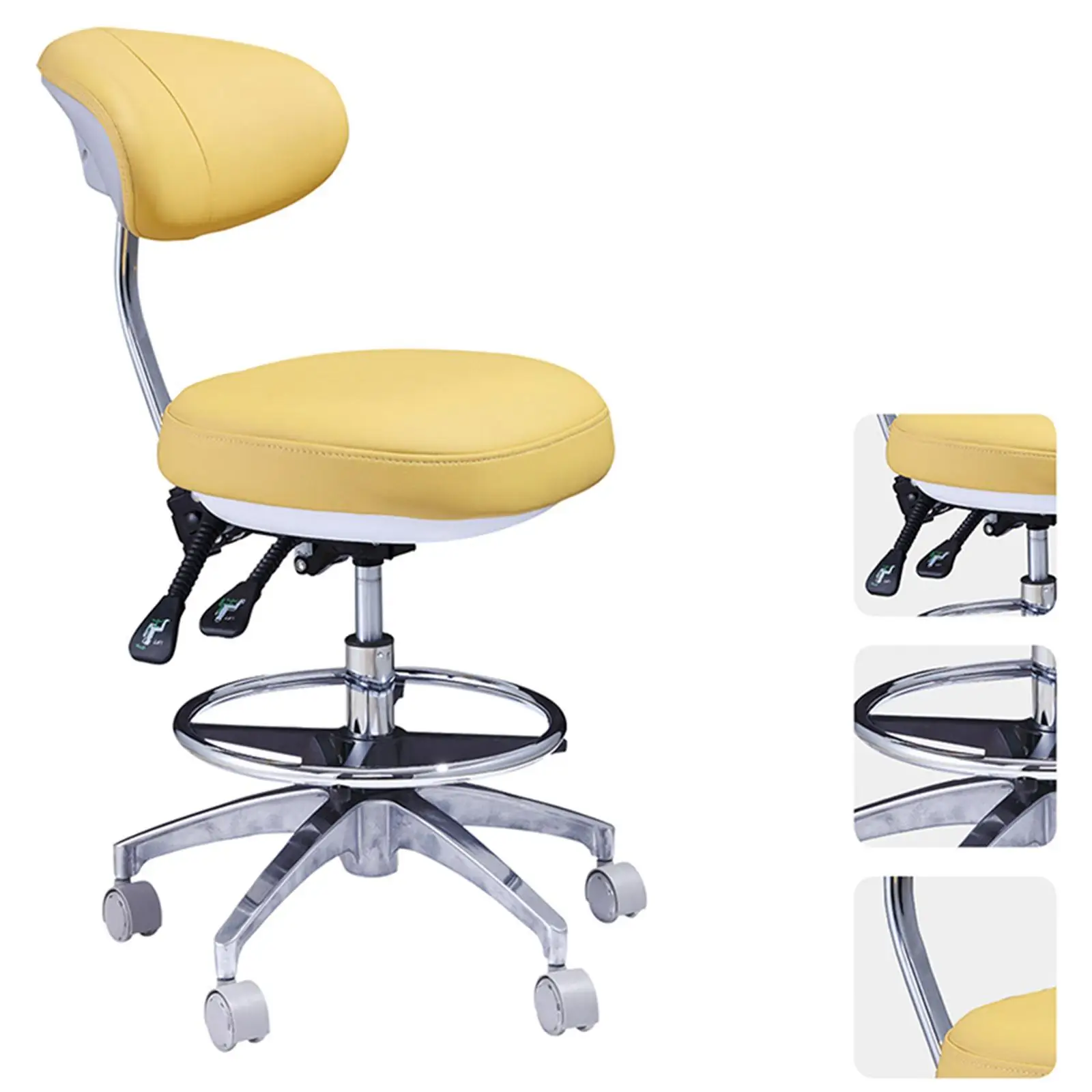 Reposapiés universal giratorio en acero para silla oficina - imagen 2