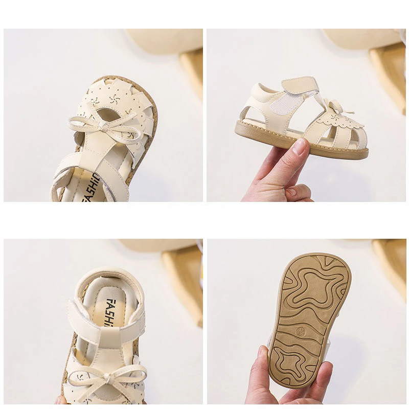 Sandalias de playa suaves antideslizantes con encaje para niños - imagen 2