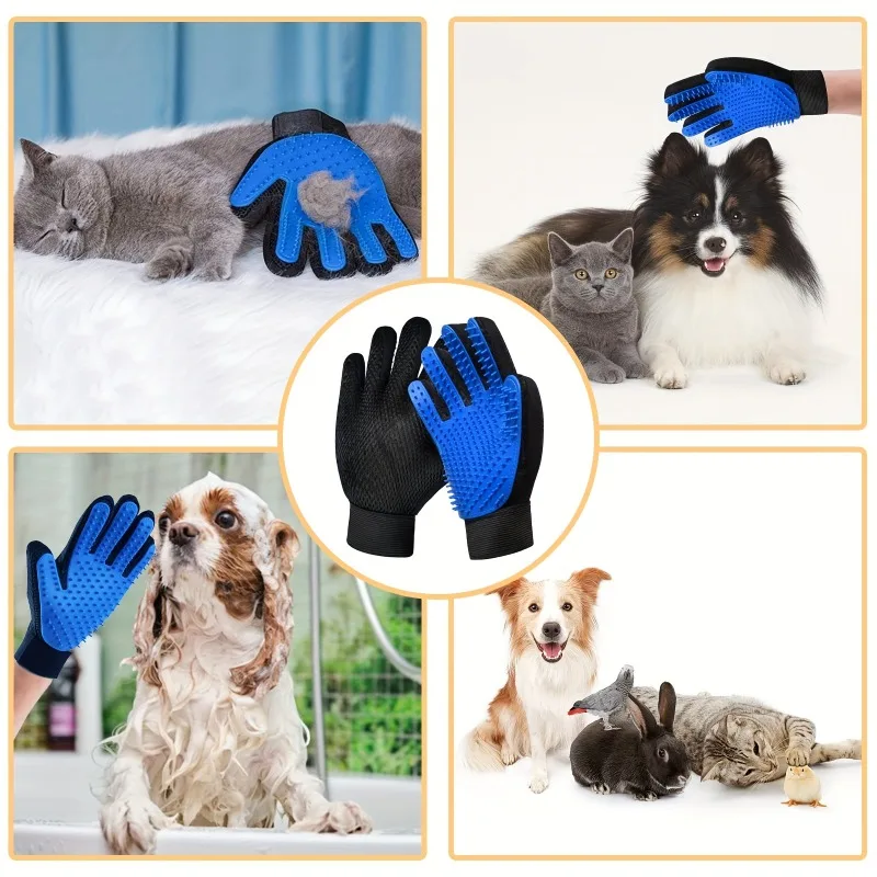 Guantes de silicona para eliminar pelo y masajear mascotas - imagen 5